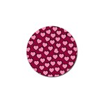 Pattern Pink Abstract Heart Golf Ball Marker Front