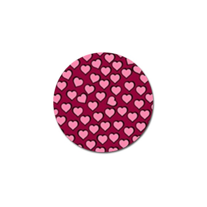 Pattern Pink Abstract Heart Golf Ball Marker