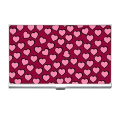 Pattern Pink Abstract Heart Business Card Holder