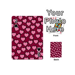 Pattern Pink Abstract Heart Playing Cards 54 Designs (mini)