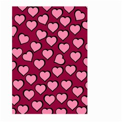 Pattern Pink Abstract Heart Large Garden Flag (two Sides) by Loisa77