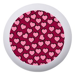 Pattern Pink Abstract Heart Dento Box With Mirror