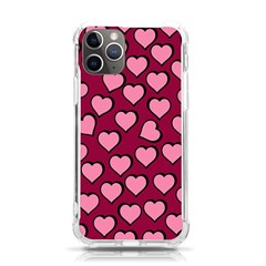 Pattern Pink Abstract Heart Iphone 11 Pro 5 8 Inch Tpu Uv Print Case by Loisa77