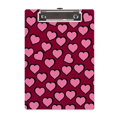 Pattern Pink Abstract Heart A5 Acrylic Clipboard by Loisa77