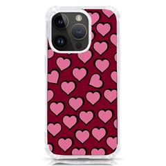 Pattern Pink Abstract Heart Iphone 14 Pro Tpu Uv Print Case by Loisa77