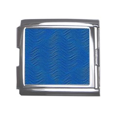 Blue Wave Abstract Texture Seamless Mega Link Italian Charm (18mm) by Loisa77