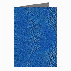 Blue Wave Abstract Texture Seamless Greeting Cards (pkg Of 8)