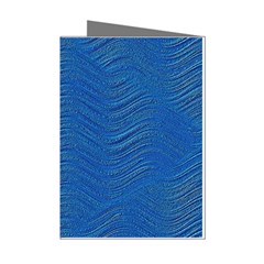 Blue Wave Abstract Texture Seamless Mini Greeting Cards (pkg Of 8)