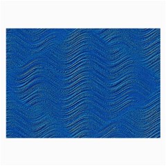 Blue Wave Abstract Texture Seamless Large Glasses Cloth (2 Sides) by Loisa77