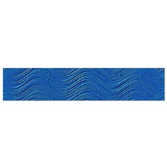 Blue Wave Abstract Texture Seamless Small Premium Plush Fleece Scarf