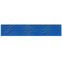 Blue Wave Abstract Texture Seamless Large Premium Plush Fleece Scarf 