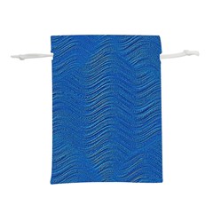 Blue Wave Abstract Texture Seamless Lightweight Drawstring Pouch (m) by Loisa77