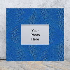 Blue Wave Abstract Texture Seamless White Wall Photo Frame 5  X 7  by Loisa77