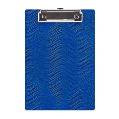 Blue Wave Abstract Texture Seamless A5 Acrylic Clipboard by Loisa77