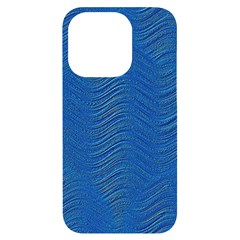 Blue Wave Abstract Texture Seamless Iphone 14 Pro Black Uv Print Case by Loisa77