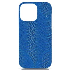 Blue Wave Abstract Texture Seamless Iphone 14 Pro Max Black Uv Print Case by Loisa77