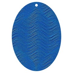 Blue Wave Abstract Texture Seamless Uv Print Acrylic Ornament Oval by Loisa77