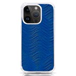 Blue Wave Abstract Texture Seamless iPhone 14 Pro TPU UV Print Case Front