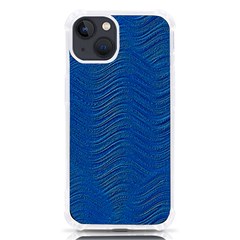 Blue Wave Abstract Texture Seamless Iphone 13 Tpu Uv Print Case by Loisa77