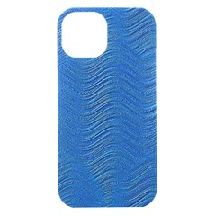 Blue Wave Abstract Texture Seamless Iphone 15 Plus Black Uv Print Pc Hardshell Case