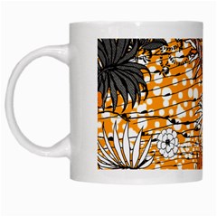 Leaf Yellow Point Flower White White Mug by Loisa77