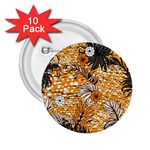 Leaf Yellow Point Flower White 2.25  Buttons (10 pack)  Front