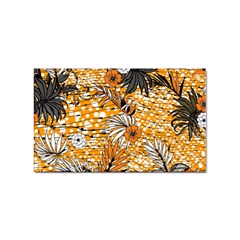 Leaf Yellow Point Flower White Sticker (rectangular) by Loisa77