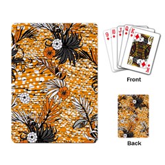 Leaf Yellow Point Flower White Playing Cards Single Design (rectangle)