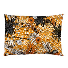 Leaf Yellow Point Flower White Pillow Case by Loisa77