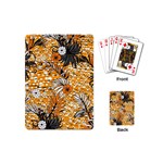 Leaf Yellow Point Flower White Playing Cards Single Design (Mini) Back