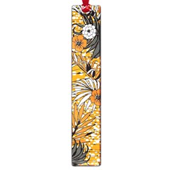 Leaf Yellow Point Flower White Large Book Marks by Loisa77