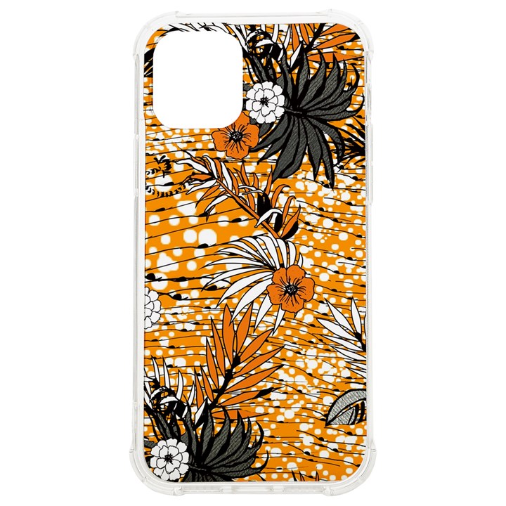 Leaf Yellow Point Flower White iPhone 12/12 Pro TPU UV Print Case