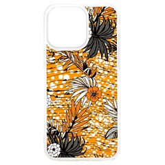 Leaf Yellow Point Flower White Iphone 15 Pro Max Tpu Uv Print Case by Loisa77