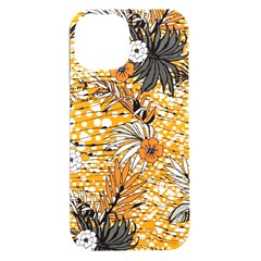 Leaf Yellow Point Flower White Iphone 15 Plus Black Uv Print Pc Hardshell Case by Loisa77