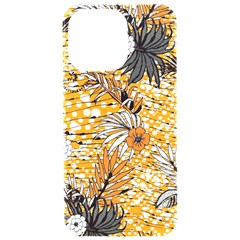 Leaf Yellow Point Flower White Iphone 15 Pro Max Black Uv Print Pc Hardshell Case by Loisa77