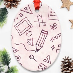 Background Pattern Doodle Wallpaper Ornament (oval)