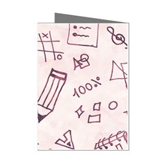 Background Pattern Doodle Wallpaper Mini Greeting Cards (pkg Of 8)