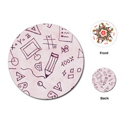 Background Pattern Doodle Wallpaper Playing Cards Single Design (round)