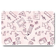 Background Pattern Doodle Wallpaper Large Doormat by Loisa77