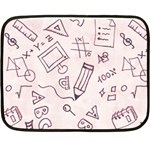 Background Pattern Doodle Wallpaper Two Sides Fleece Blanket (Mini) 35 x27  Blanket Front