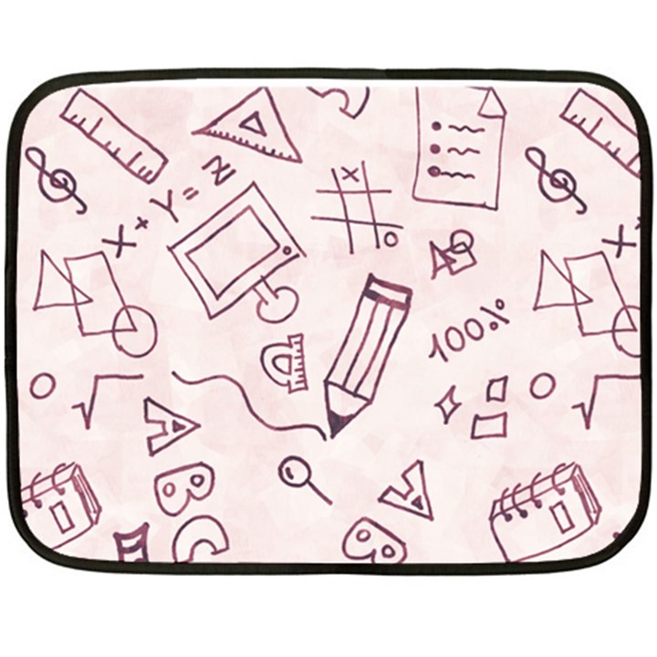 Background Pattern Doodle Wallpaper Two Sides Fleece Blanket (Mini)