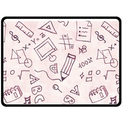 Background Pattern Doodle Wallpaper Fleece Blanket (large) by Loisa77