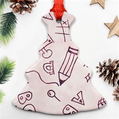 Background Pattern Doodle Wallpaper Ornament (christmas Tree) 