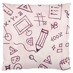 Background Pattern Doodle Wallpaper Large Cushion Case (one Side) by Loisa77