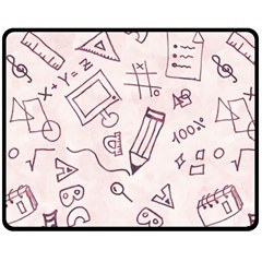 Background Pattern Doodle Wallpaper Two Sides Fleece Blanket (medium) by Loisa77