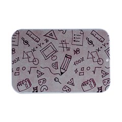 Background Pattern Doodle Wallpaper Open Lid Metal Box (silver)   by Loisa77