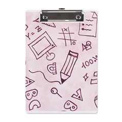 Background Pattern Doodle Wallpaper A5 Acrylic Clipboard by Loisa77