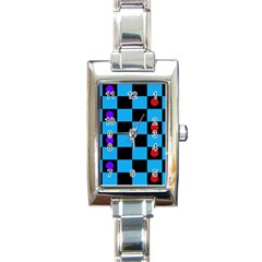 Background Pattern Geometric Game Rectangle Italian Charm Watch