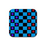 Background Pattern Geometric Game Rubber Coaster (Square) Front