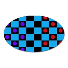 Background Pattern Geometric Game Oval Magnet